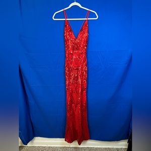 Windsor Red Floor Length Formal Dress